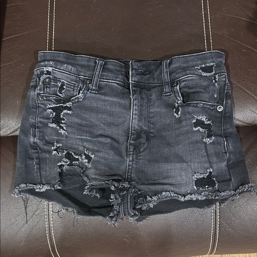 American Eagle Black Jeans Shorts